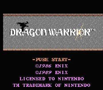 Dragon Warrior (USA) (Rev 1) screen shot title